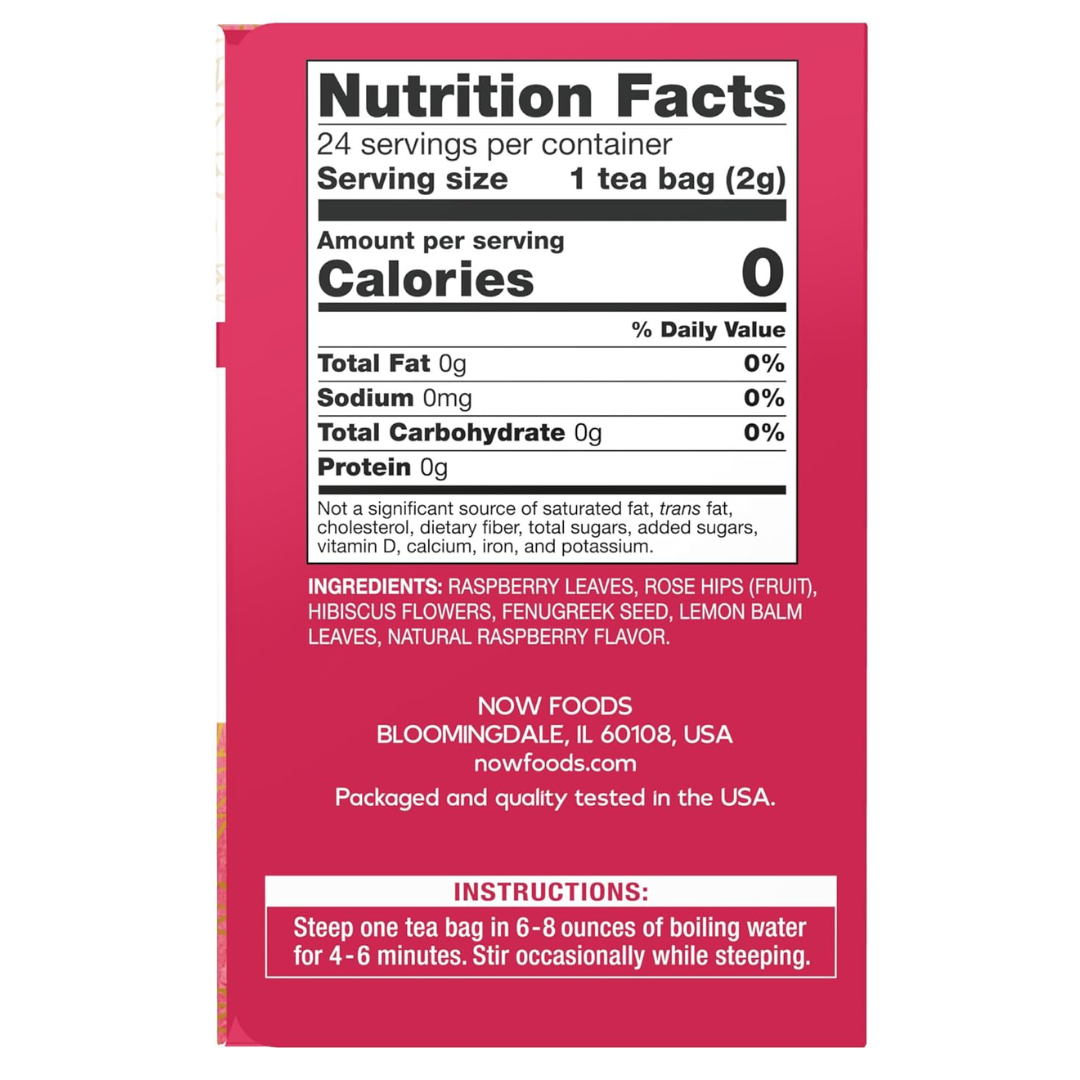 Now Foods Women’s Righteous Raspberry Tea 24 Tea Bags 3