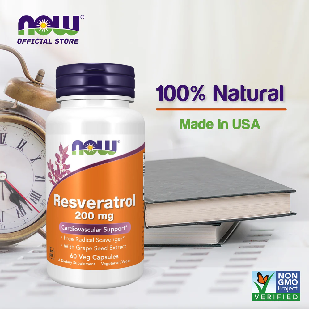 Now Foods Natural Resveratrol With Red Wine Extract 200mg 2