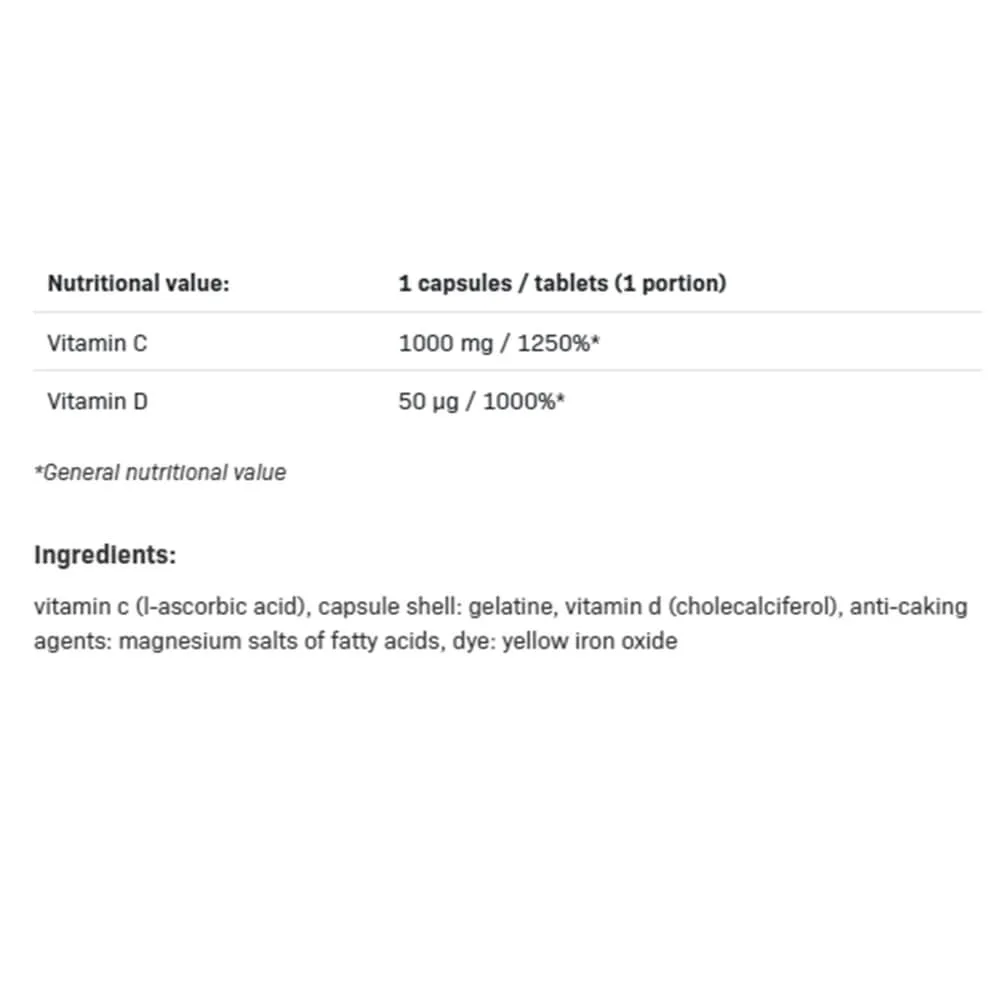 Allnutrition Vitamin C-1000 + D3 30 Capsules 3
