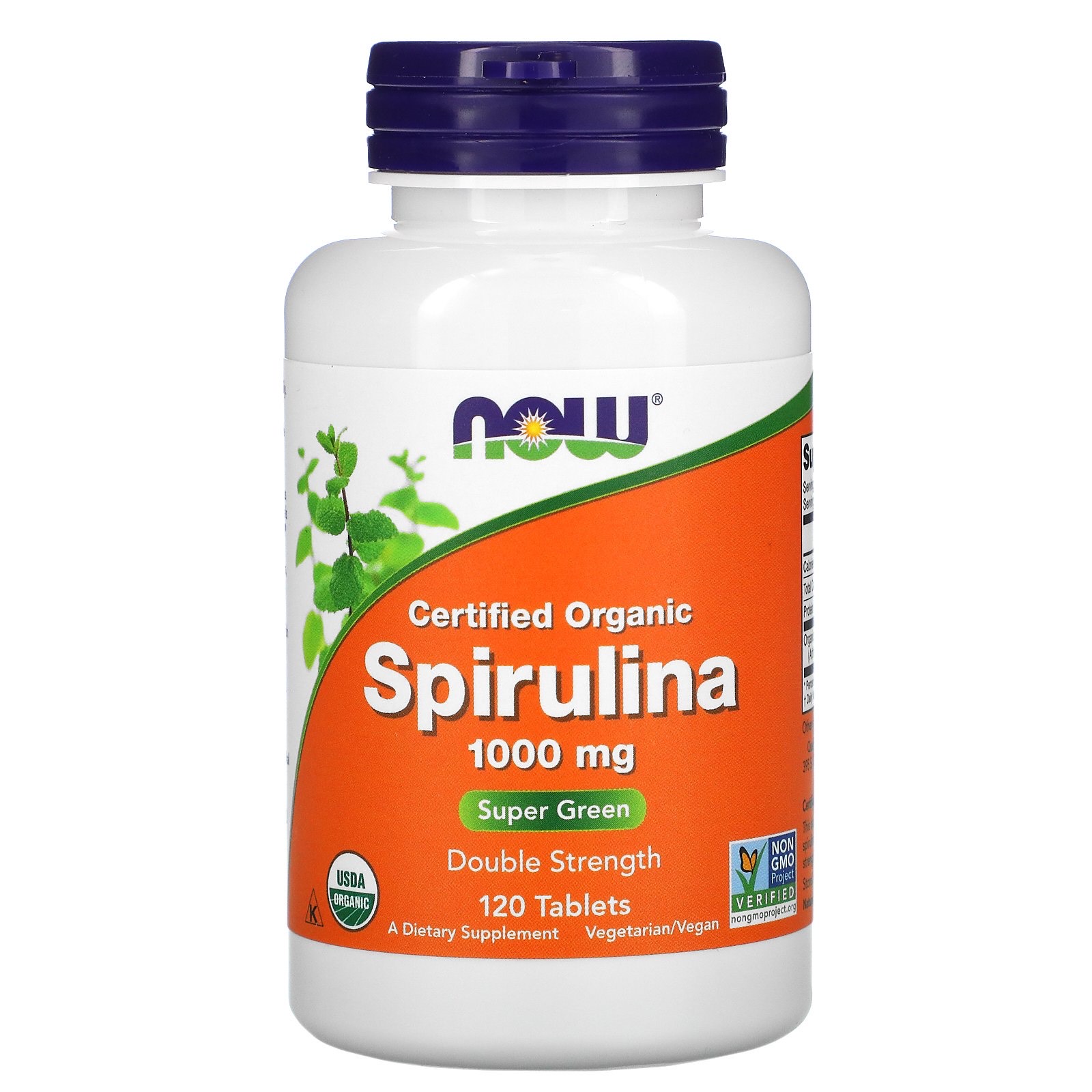 Now Foods Spirulina 1000mg 120 Tablets FitAndHealthy.ro